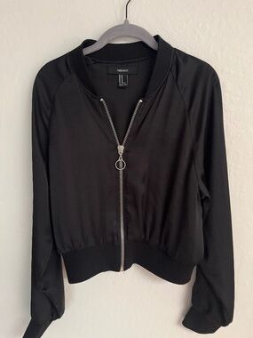 Forever 21 satin bomber jacket